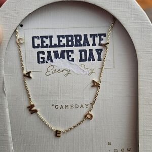 Gold 'GAMEDAY' Letter Necklace - Celebrate Game Day
